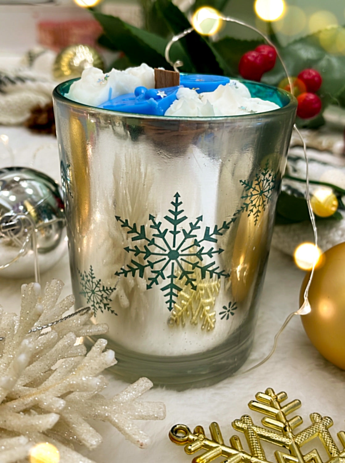 Snow Much Fun Christmas Candle